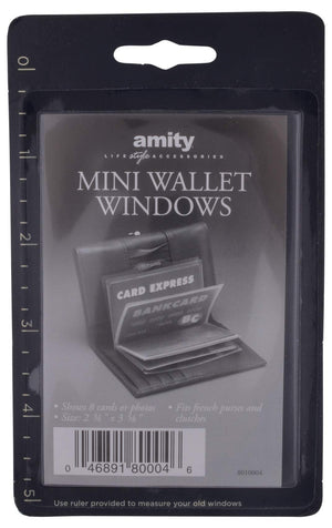 Amity Set of 2 Mini Wallet Windows Insert for Womens Ladies Trifold Wallets-menswallet