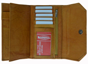 Leather Trifold Wallet For Women With Removable Checkbook Holder-menswallet