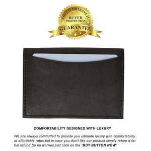 Genuine Leather Expandable Credit Card ID Business Card Holder Wallet new black-menswallet