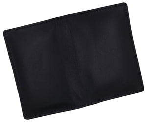 Black Bifold Leather Wallet Men's Front Pocket Credit Card ID Holder Small-menswallet