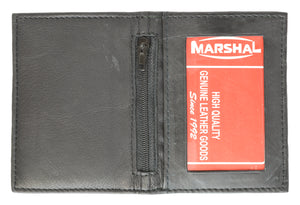 Mens Slim Thin Genuine Leather Bifold Id Wallet Money Credit Card Holder Window-menswallet