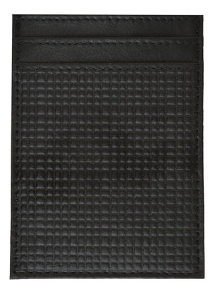 Leather Money Clip Front Pocket Wallet with Bottle Opener Black-menswallet