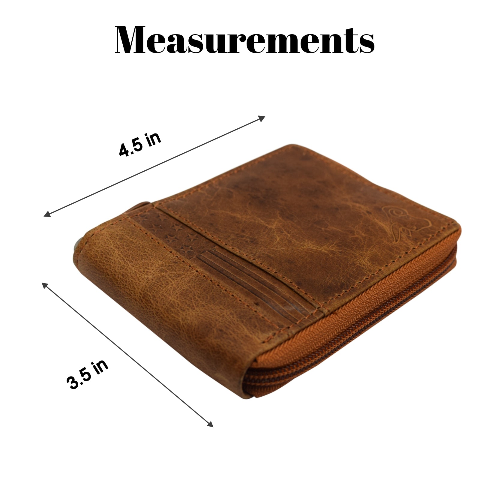 RFID Blocking Men's Zipper Genuine Leather Zip-Around ID Bifold Wallet USA Series-menswallet