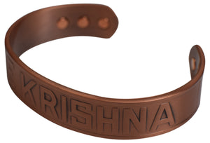 Hare Krishna Religious Magnetic Copper Bracelet for Arthritis & Pain Relief-menswallet