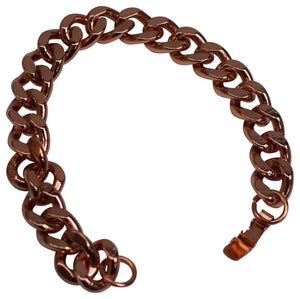Deluxe Solid Copper Heavy Mens Chain Link Bracelet-menswallet