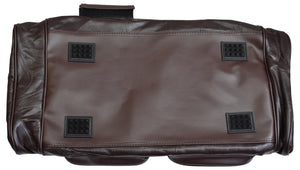 Embassy Italian Stone Design 21" Genuine Buffalo Leather Tote Bag Brown-menswallet