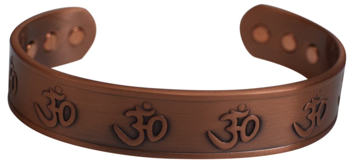 New Pure Powerful OM Magnetic Copper Bracelet Religious for Arthritis and Pain Relief-menswallet
