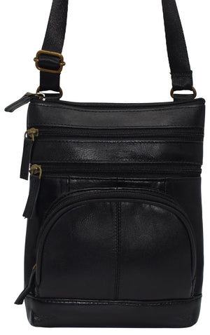 Crossbody Bag for Women Genuine Leather Multi-Pocket Purse with Adjustable Strap & Built-In Wallet-menswallet