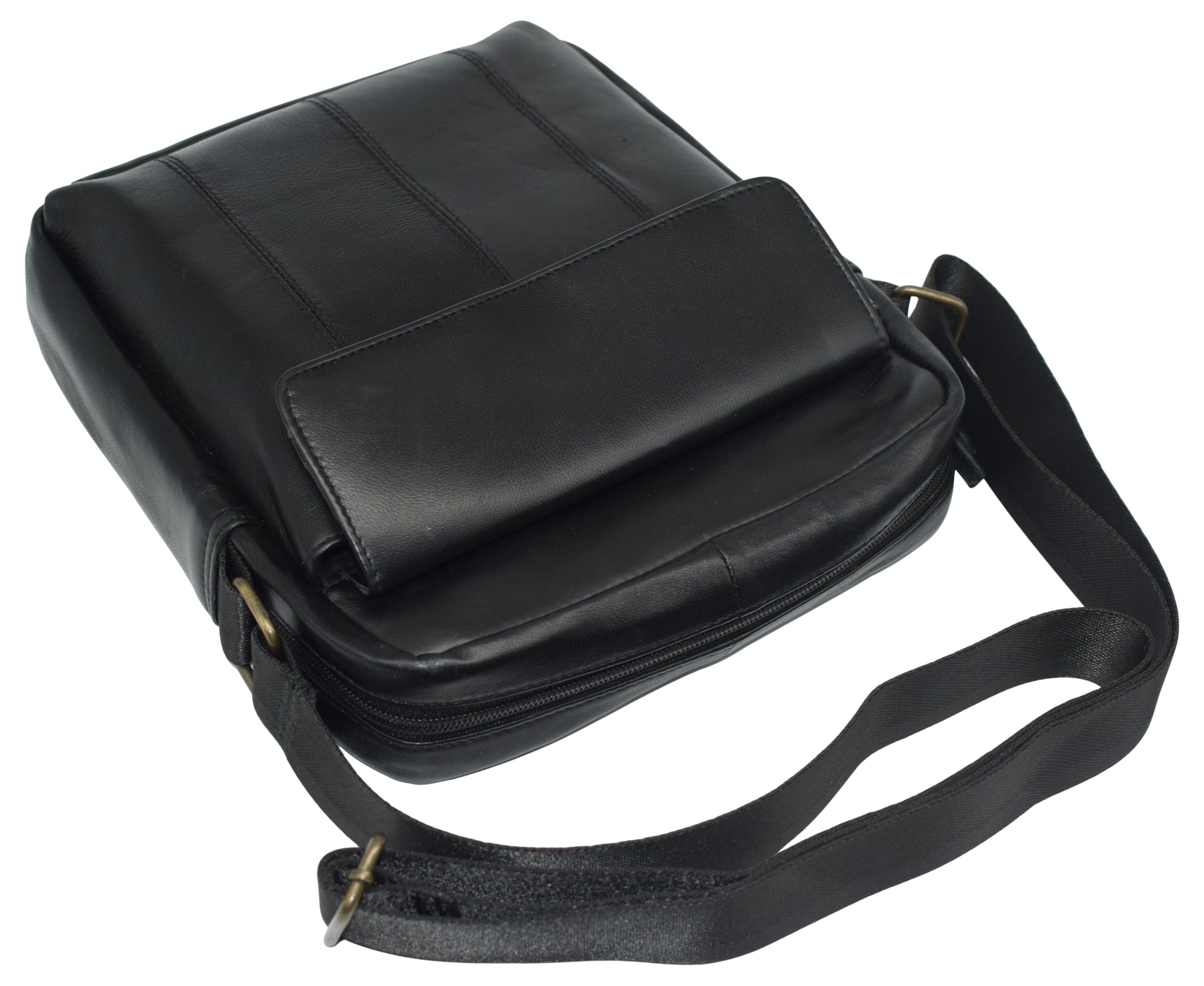 crossbody travel bag ipad Mens Crossbody Bag Genuine Leather Man Shoulder Handbag for iPad Tablets, Travel, Cycling, Hiking, Office, Business