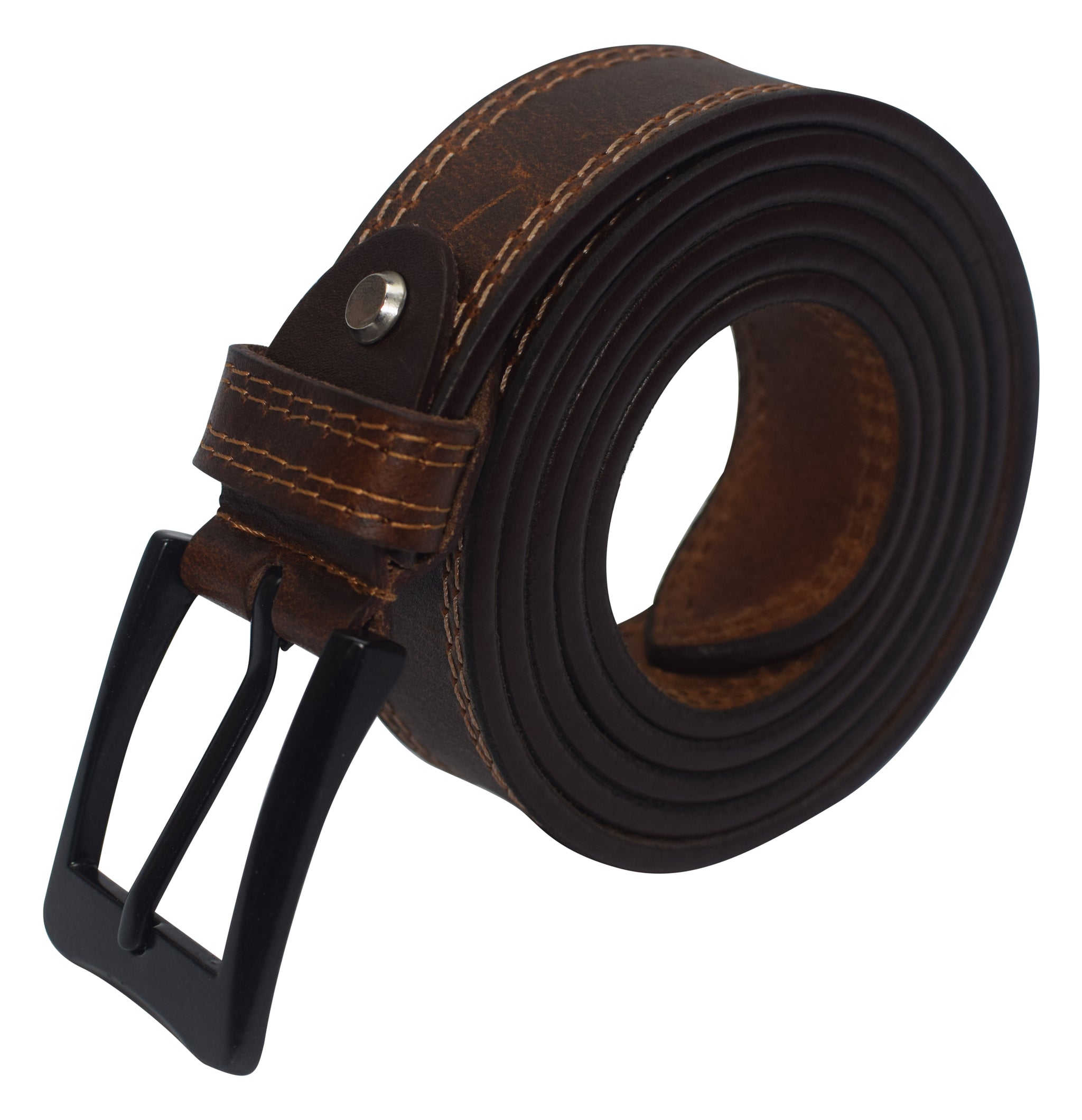 casual dress belts for men Fianmy Men's Belt, Genuine Leather Dress Belts for Men, Handmade Classic Jeans Belt for Work Business Casual, Size: 44 (Waist 42-43), Brown