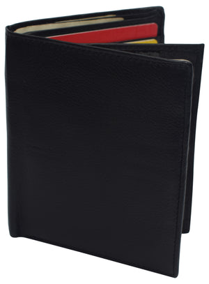 Napa Leather Hipster Bifold Wallet for Men With ID Window and RFID Blocking-menswallet