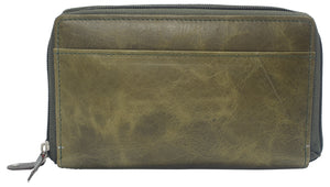 Women rfid blocking usa series wallet leather zip around phone clutch large travel purse wristlet-menswallet