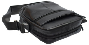 Messenger Bag for Men Genuine Leather Crossbody Shoulder Bag Fit Cell Phone Purses Wallet-menswallet