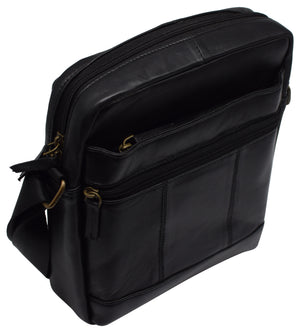 Genuine Leather Man Purse Shoulder Bag Small Mens Crossbody Messenger Bags for Work & Travel-menswallet