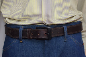Men's Genuine Buff Leather Casual & Dress Belt Heavy Duty Belts for Men Also for Big & Tall-menswallet
