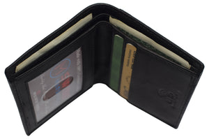 Men rfid safe minimalist front pocket wallet leather thin card case-menswallet