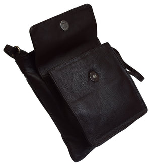Ladies Luxury Shoulder Bag Front Pouch Pocket Genuine Leather Womens Handbag-menswallet