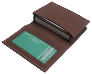 Genuine Leather Business Card Holder Name Card Case Credit Card Wallet with ID Window RFID Blocking-menswallet