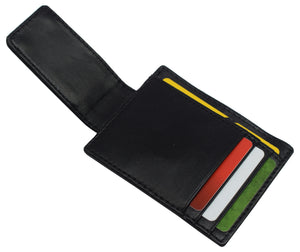 Money Clip Carbon Fiber RFID Blocking Front Pocket Leather ID Credit Card Holder Wallet for Men-menswallet