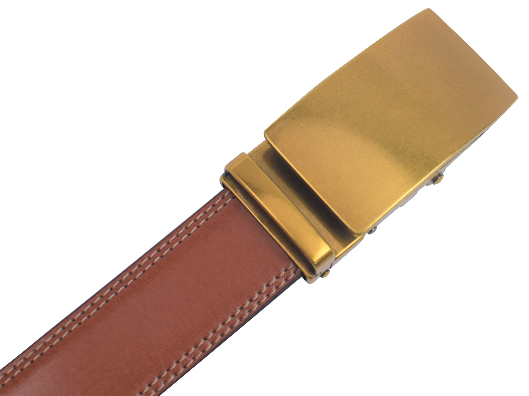 Marshal Men's Genuine Leather Ratchet Dress Belt With Automatic Buckle Marshal Men's Genuine Leather Ratchet Dress Belt With Automatic Buckle