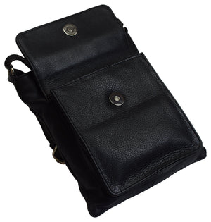 Ladies Luxury Shoulder Bag Front Pouch Pocket Genuine Leather Womens Handbag-menswallet