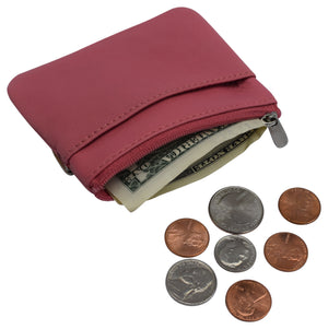 Genuine Leather Coin Purse Keychain for Women Marshal Coin Pouch Mini Zipper Change Purse Wallet-menswallet