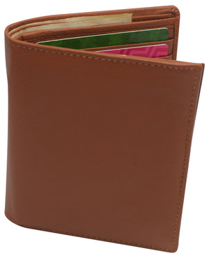 Napa Leather Hipster Bifold Wallet for Men With ID Window and RFID Blocking-menswallet