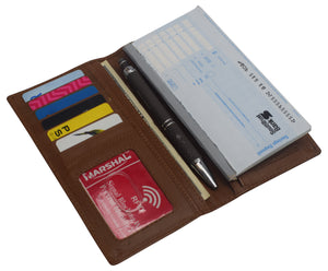 Slim Leather ID/Credit Card Holder Long Wallet For Women Men-menswallet