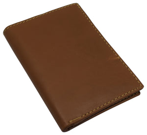 RFID Blocking Mens Slim Bifold Wallet Genuine Leather Front Pocket Multi Card Holder Tan-menswallet
