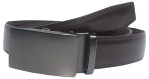 Marshal Men's Genuine Leather Ratchet Dress Belt With Automatic Buckle-menswallet