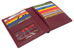 Swiss Marshall RFID Men's Slim Bifold Hipster Premium Leather Euro Wallet-menswallet