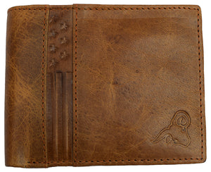 USA RFID Mens Wallet Slim Passcase Bifold with ID Window & Gift Box US Design-menswallet