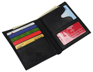 Size one size Men's Leather Large Hipster Wallet RFID Blocking-menswallet