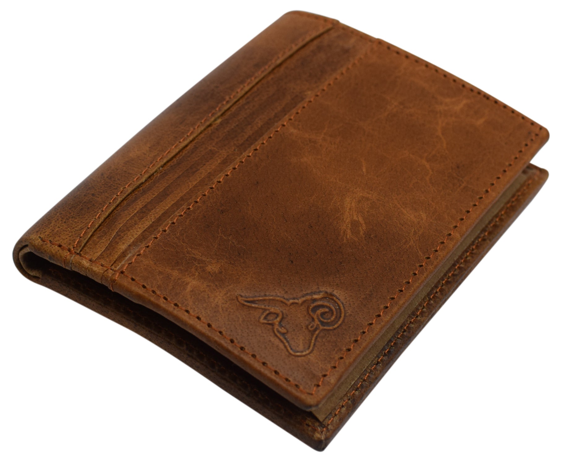 Police Badge Wallet Bifold RFID Full Grain Genuine Leather, Fits Any Shape  Badge with a Pin Back