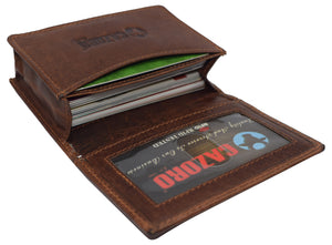 RFID Blocking Buffalo Leather Business Card Case Holder for Men & Women-menswallet