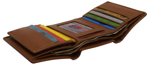Swiss marshall men's rfid blocking premium leather classic trifold wallet-menswallet