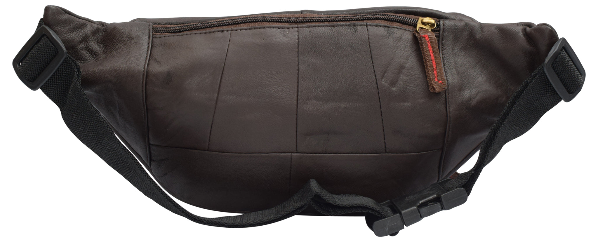 Genuine Leather Fanny Pack Front Pocket RFID Travel Outdoor