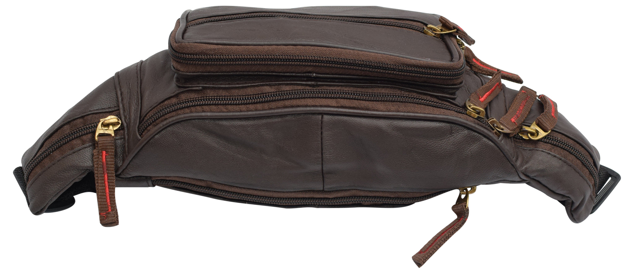 Voguele Mens Leather Waist Bag Pack Hip Bum Bag Belt Bag Travel Pouch for  Men Women - Multiple Pockets & Zippers for Hiking Running Cycling 