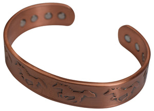 Magnetic Pure Copper Bracelet Horse Logo for Arthritis Wristband-menswallet