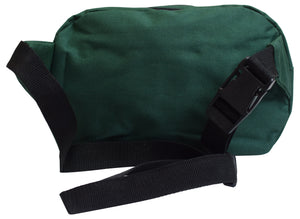Travel Rounded Nylon Waist Pouch Fanny Pack W/ Adjustable Strap Black Green-menswallet