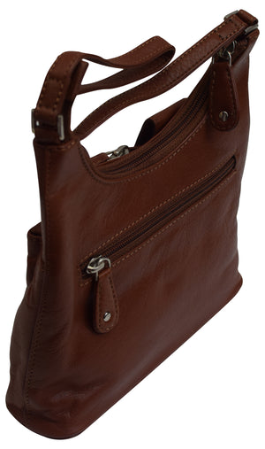 Small Ladies Purse Genuine Leather Multi-Pocket Shoulder Bag for Women-menswallet
