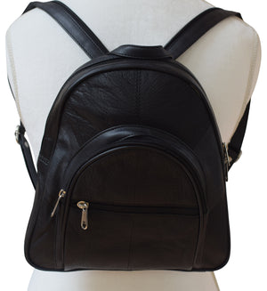 Women Backpack Purse Leather Casual Design Daypack Fashion Ladies Backpack Black-menswallet