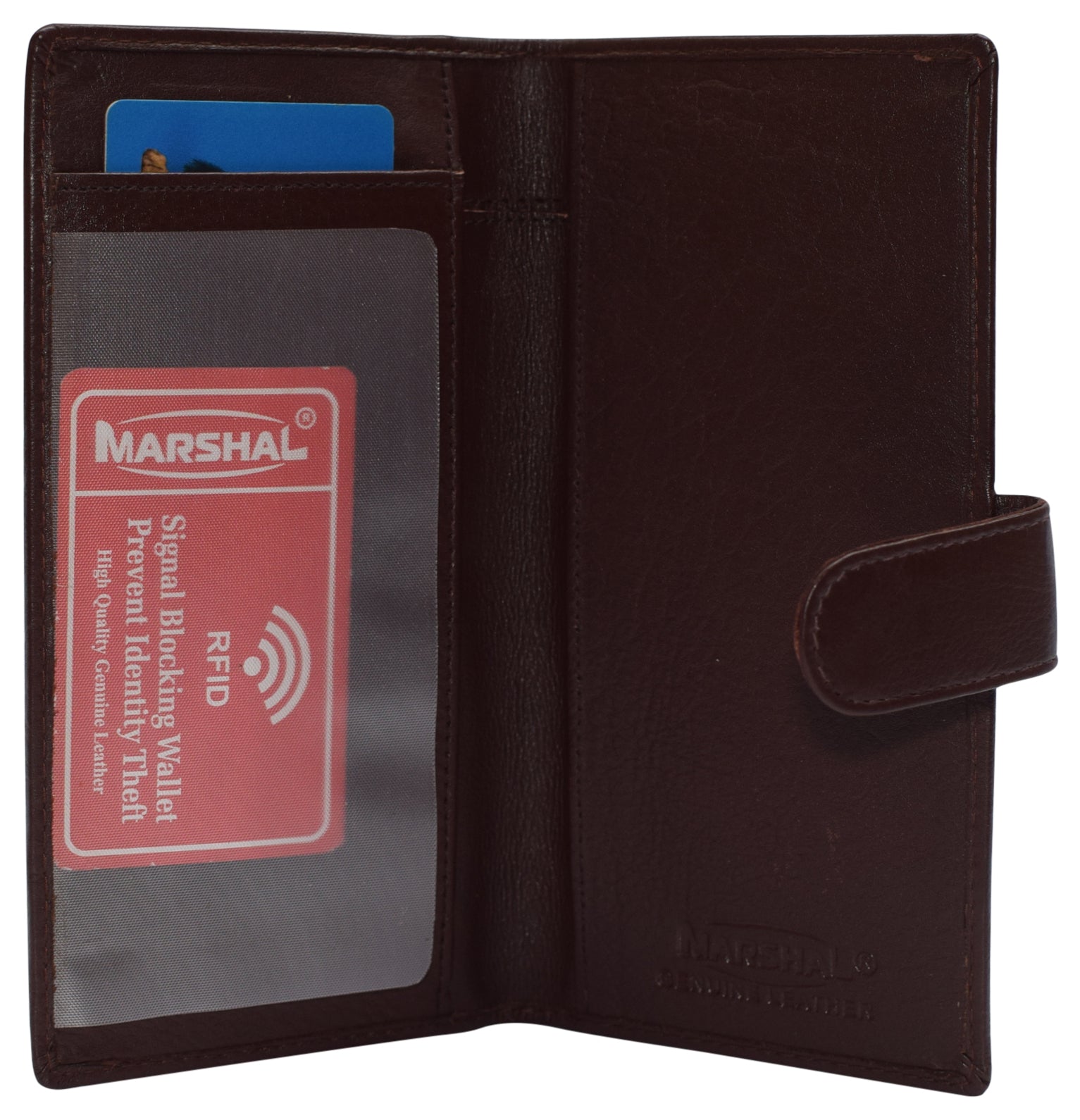 Leather Checkbook Cover RFID Wallets For Women Duplicate