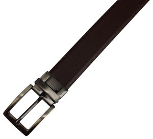 Men's Leather Reversible Belt 1.25" For Mens Casual Golf Dress,One Belt Reverse For 2 Sides Black/Brown-menswallet