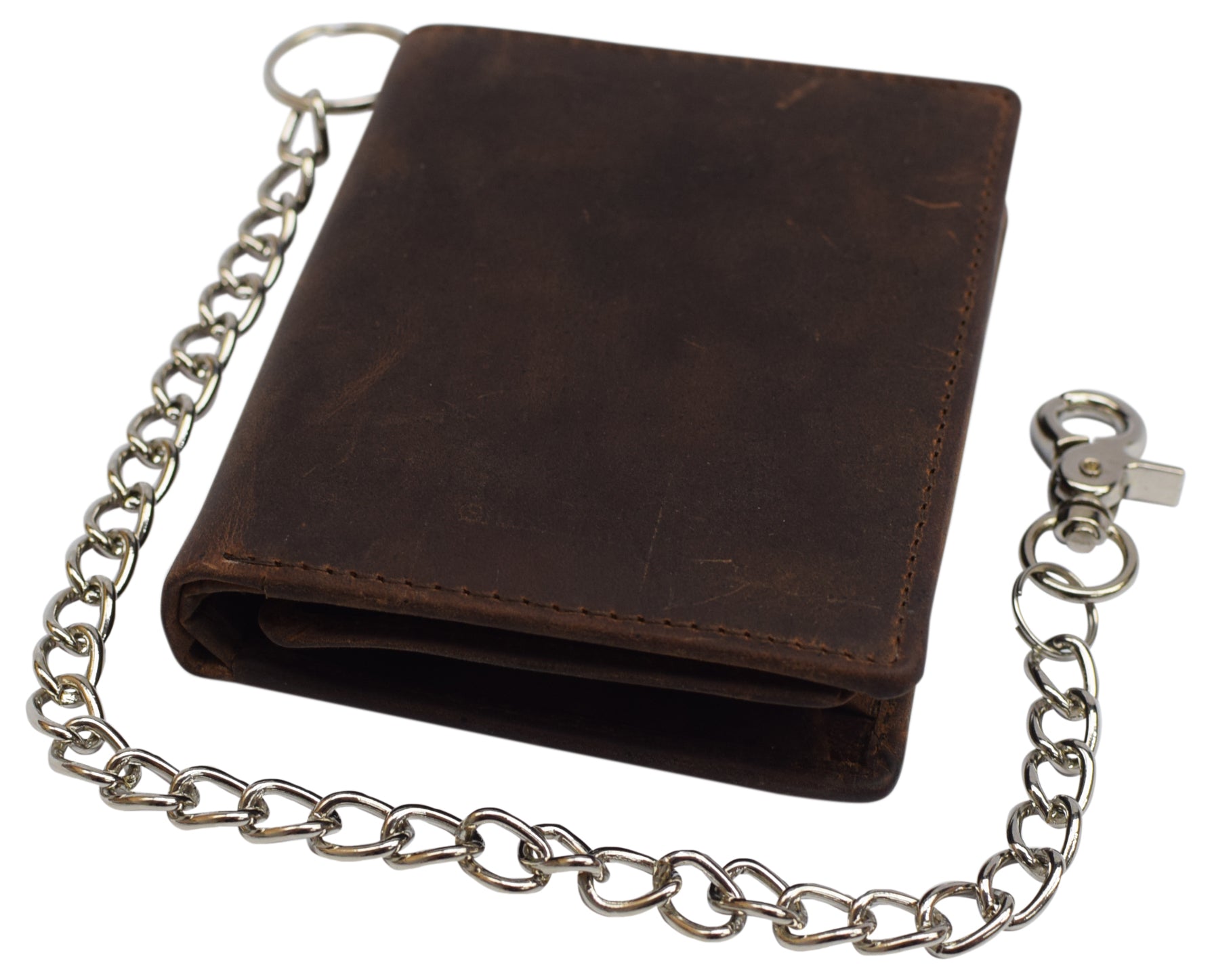 Iron Vintage Cross Large Leather Wallet with Chain | Stylish and Functional Wallet for Men