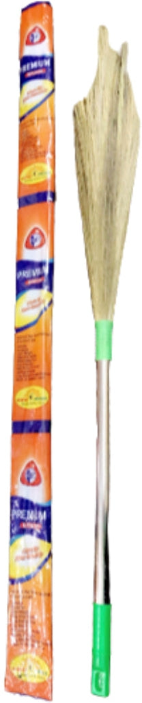 HBC Premium Grass Broom Long Steel Handle Phool Jhadu-menswallet