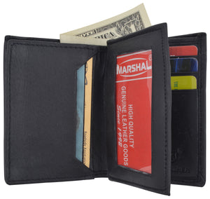 Mens Premium Leather Expandable Business Card Holder Credit Card Wallet Black-menswallet