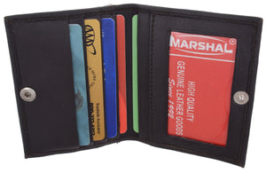 Slim Leather Lamb Card ID Mini Wallet Holder Bifold 78-menswallet
