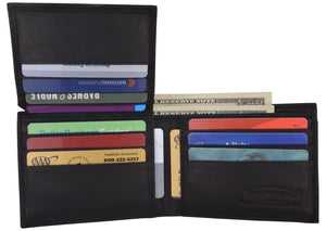 Men's Leather Bifold ID Card Holder Purse Wallet Billfold Handbag Slim Clutch-menswallet