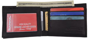 Men's Leather Bifold ID Card Holder Purse Wallet Billfold Handbag Slim Clutch-menswallet
